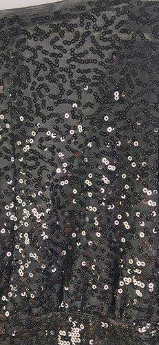Charming Charlie Womens Junior Medium Sequin Cropped Black Blazer Vintage Y2K - Picture 3 of 8