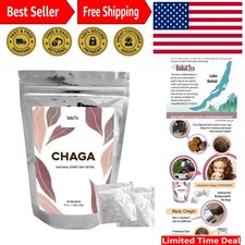100 Wild Siberian Chaga Tea - Natural Detox  Digestive Support - 30 Bags