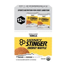Honey Stinger Organic Energy Waffle, Vanilla, Caffeine Free 1.06 oz., 12 pk.