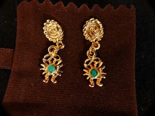 1 para kolczyków nr 22 pozłacane motyw prekolumbijski muzeum złota Bogota 10-12 m