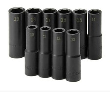 Sk Professional Tools 12 Drive Impact Socket Set Metric Deep 10 Piece 6 Point