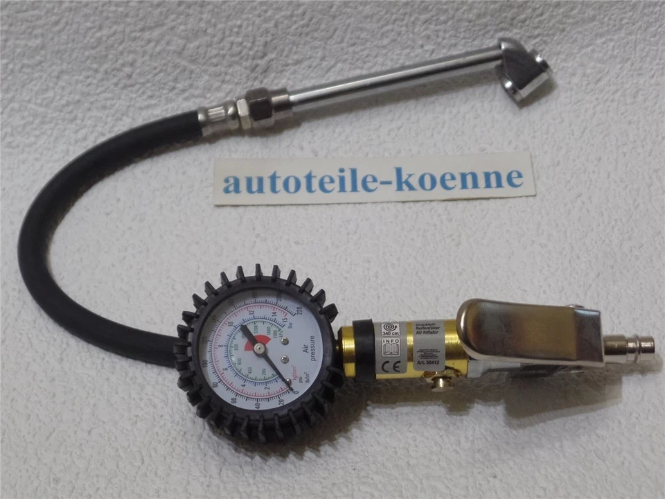 KRAFTMANN + BGS Druckluft Reifenfüller Luftdruckprüfer Luftfüller Luftprüfer Reifenprüfer