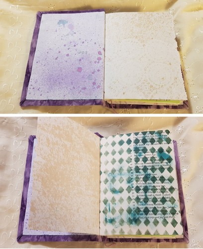 Junk Journal Notebook Handmade Book Sewn Ready To Decorate- Mauve Purple - Austr - Picture 3 of 24