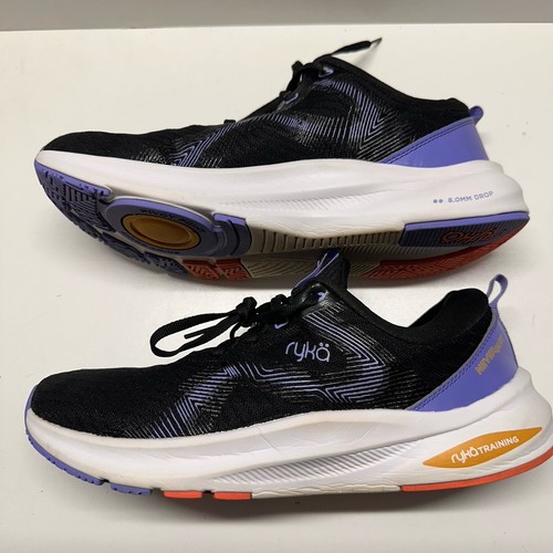Ryka Training Women's Size 9W Never Quit Sneaker Purple / Black Mesh Power Step - Picture 2 of 9