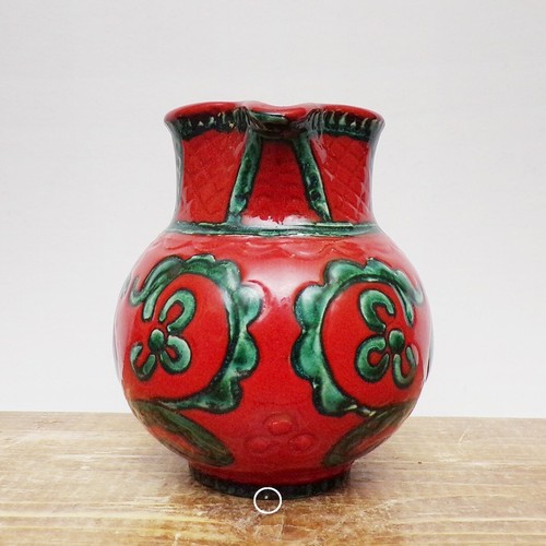 Gmunder Keramik Pottery Vase Small Vintage Mid Century Ceramic Austria Red Jug - Picture 4 of 12