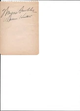 Wayne Ambler & Warren Huston (baseball autographs) album page