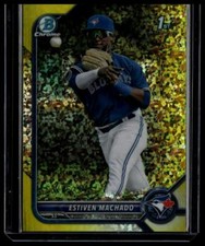 2022 Bowman #BCP-12 Estiven Machado Chrome Prospects Yellow Mini-Diamond #/75