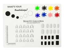 Rollable Nail Art Stamping Mat for Reserve Stamping Nail Decals Practice Mat