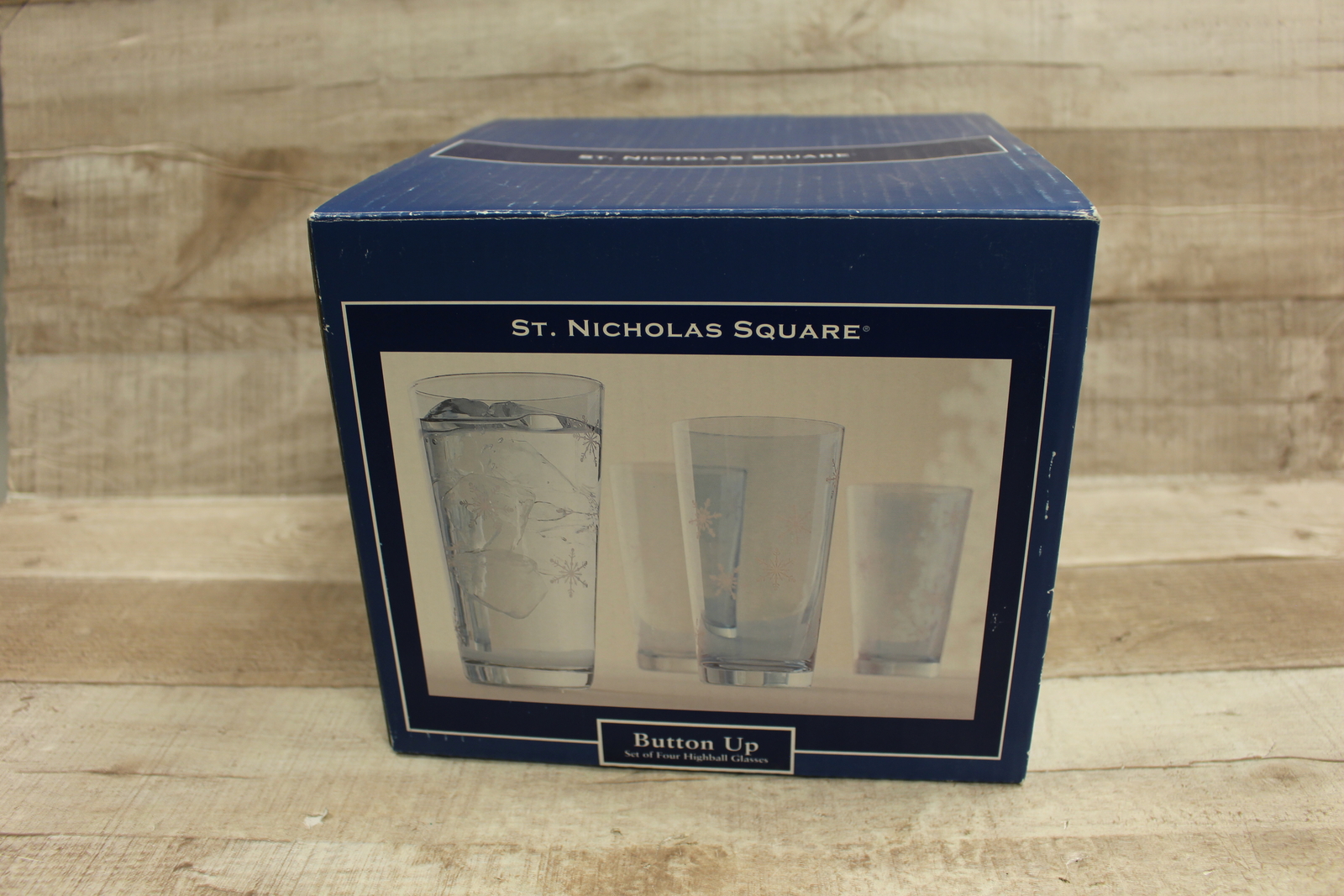 Kohls Set Of 4 Button Up Highball Drinking Glasses New eBay