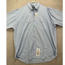 Tyndale FR Button Down Shirt Mens 3XL Blue Flame Resistant Work Made In USA NEW