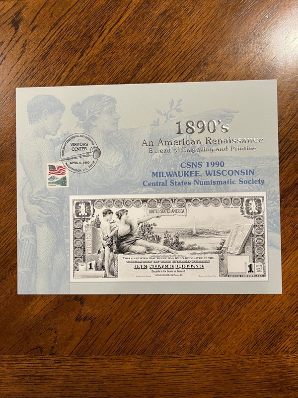 BEP Money Numismatic Souvenir Card B136 Nice BEP Visitor Center Canceled!