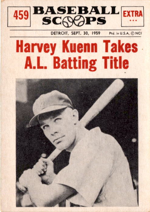 1961 Nu-Cards Baseball Scoops #459 Harvey Kuenn Detroit Tigers