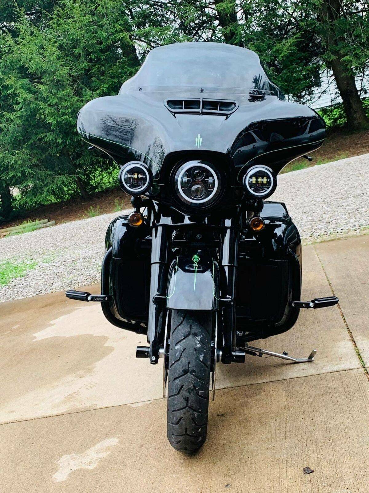 1 Pair 4.5" LED Spot Fog Passing Lights Lamp For Yamaha V star 1100 650 Classic