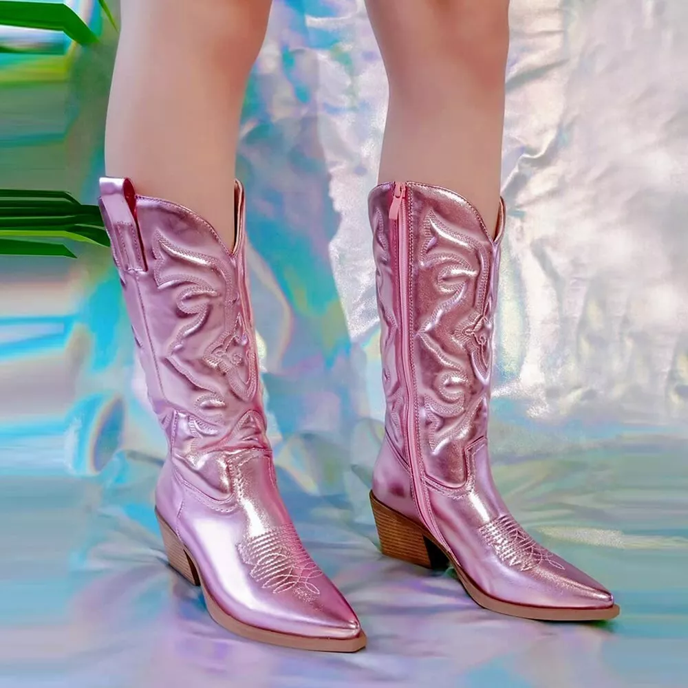 Pink cowboy hotsell boots for ladies
