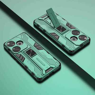 For Xiaomi Redmi Turbo 3 5G, Shockproof Hybird Armor Kickstand Hard Case Cover