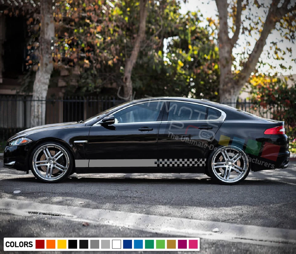 Kit de rayas calcomanía adhesiva para Jaguar XF luz trasera ventilación parrilla mango divisor labio Foto 3 de 4