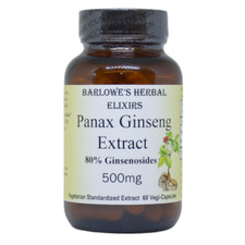 PANAX GINSENG EXTRACT - 80 GINSENOSIDES - Stearate Free, Bottled in Glass 