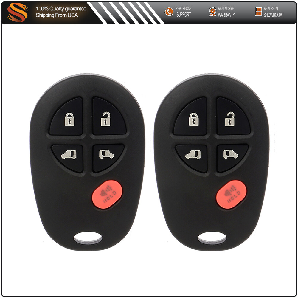 2011-2018 Toyota Sienna Replacement Remote Key Fob with Buttons  
