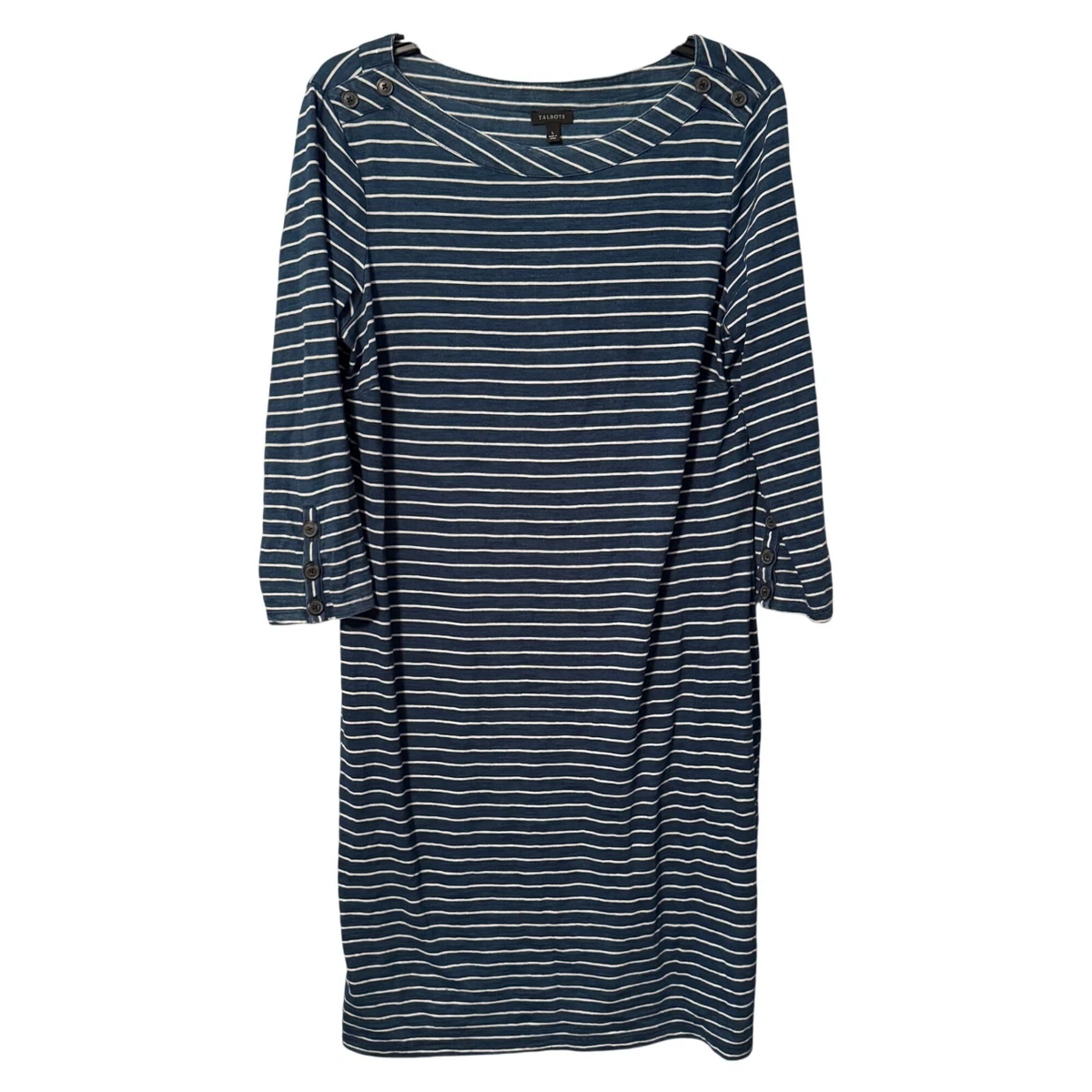 women extra fine cotton a-line striped 3 4 sleeve dress Boden Women's Ellie Cotton Maxi Shirt Dress