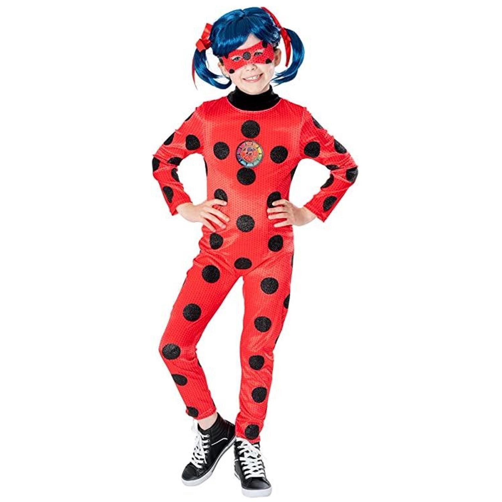 Disfraz De Superhéroe De Miraculous Ladybug Para Niñas Con Peluca De Cat Noir