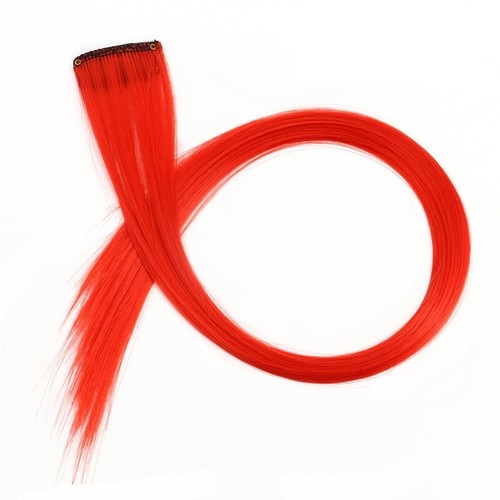 Clip On In Colorful Hair Extensions Coloured Synthetic Long Hair Party Clips DIY - Picture 29 of 34