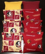 FLORIDA STATE University SEMINOLES FSU Cornhole Bean Bags 8 ACA Regulation Bags
