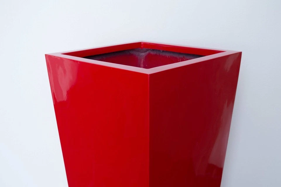 Elegant Einrichten | Pflanzkübel | Fiberglas | säule | konisch | 30x30x90cm | ho - Bild 4 von 4