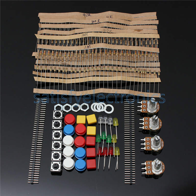 NEW Electronic Parts Pack KIT for ARDUINO Component Resistors Switch Button