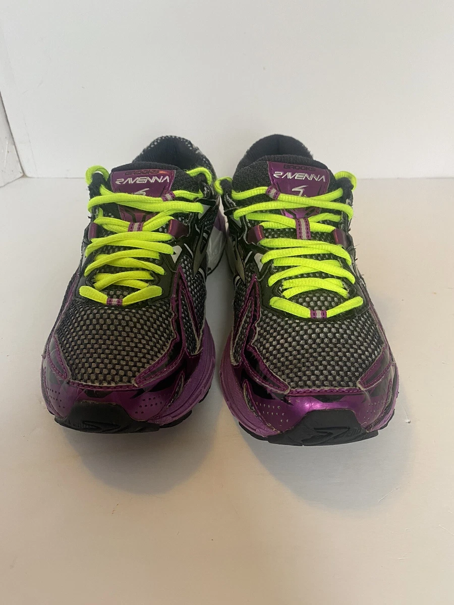 Brooks Women s Ravenna 4 1201251B612 Running Shoes Purple Black Green Size 9 eBay