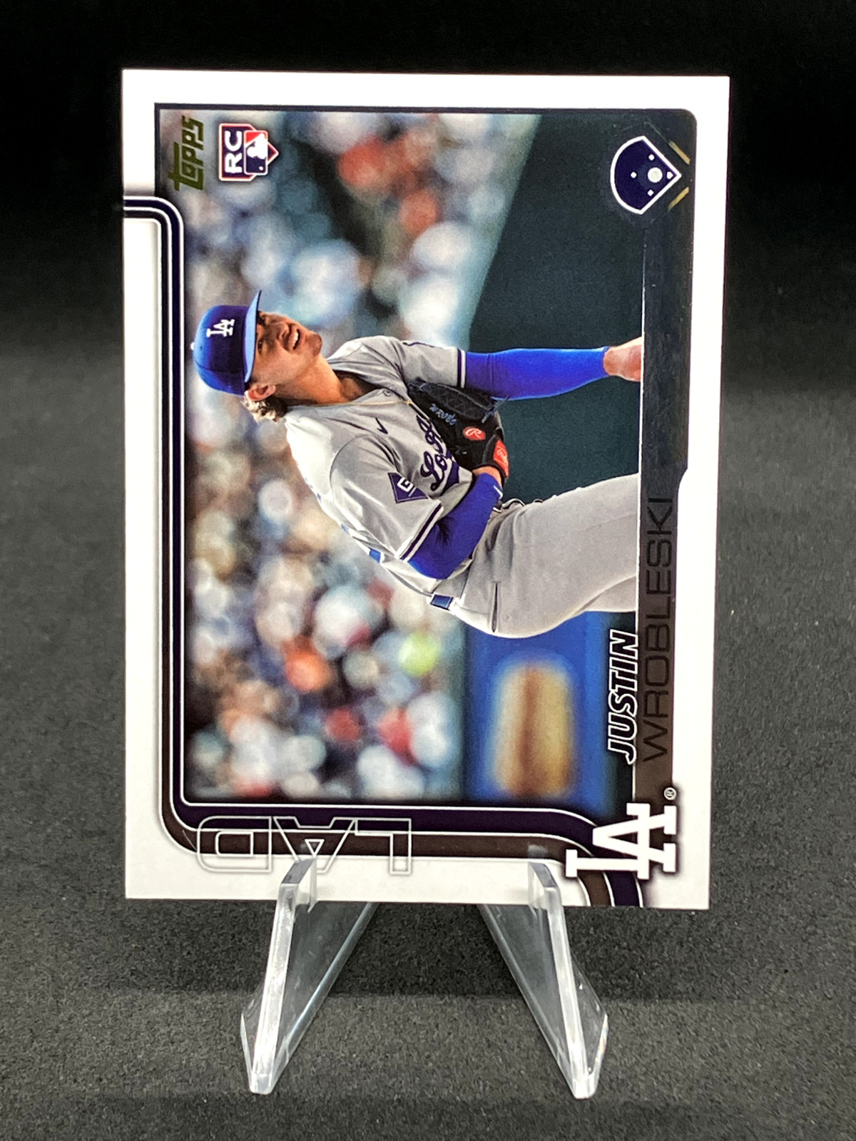 2025 Topps #204 Justin Wrobleski (RC) Golden Mirror Variation SSP