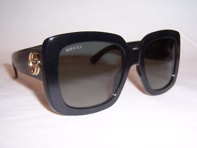 NEW GUCCI SUNGLASSES GG 0141SN 001 BLACK/GRAY 53MM AUTHENTIC 0141
