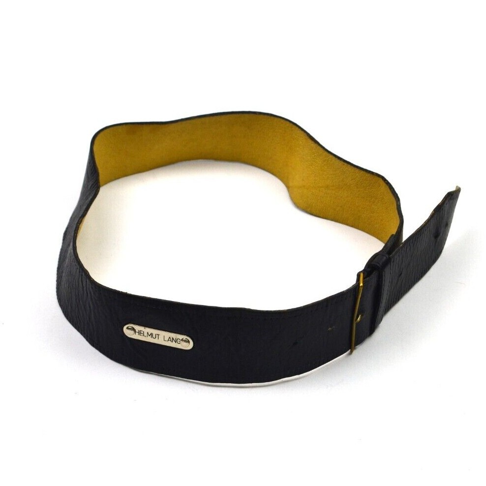 小物 HELMUT LANG rope design belt 2005 SS 90s Vintage Womens HELMUT LANG Belt Leather Black | eBay