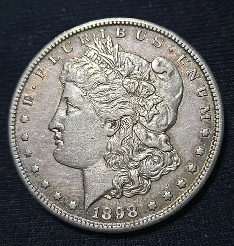1898 S MORGAN SILVER DOLLAR AU+