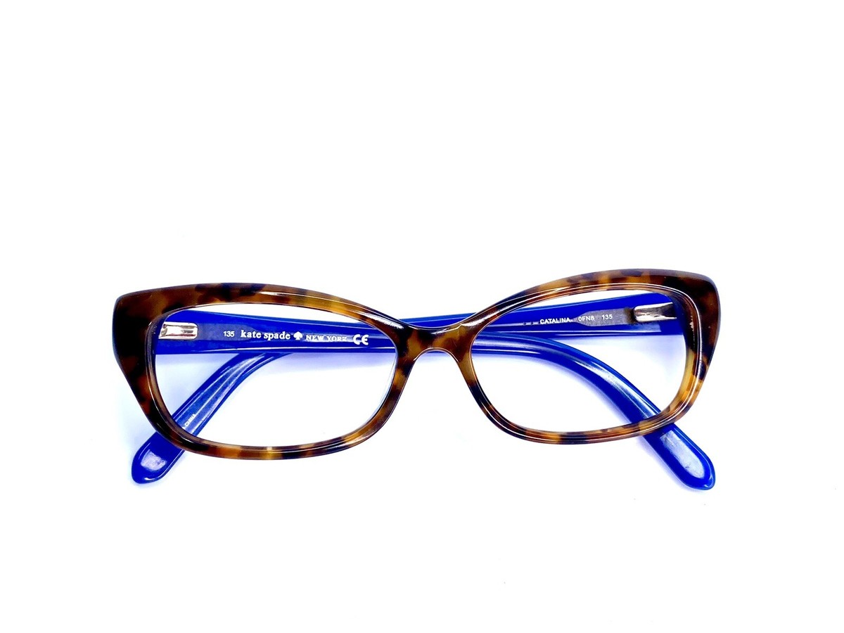 Kate Spade Blue and Brown Tortoiseshell Eyeglasses or Sunglasses with case Kate Spade Augusta/G/S K3000346 sunglasses for women in  main image 3