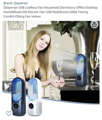 Bladeless Fan New Desktop Fan.  Color Changing.  Free Shipping! - Bild 14 von 21