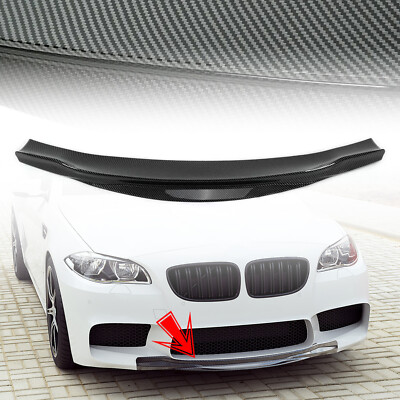 For BMW F10 M5 2012-2017 Front Bumper Lip Spoiler Splitter Carbon Fiber Look ABS