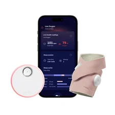Owlet Dream Sock, Smart Baby Monitor, Dusty Rose