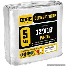 Core Tarps Classic 5 Mil Tarp Cover Waterproof UV Resistant Rip and Tear roof