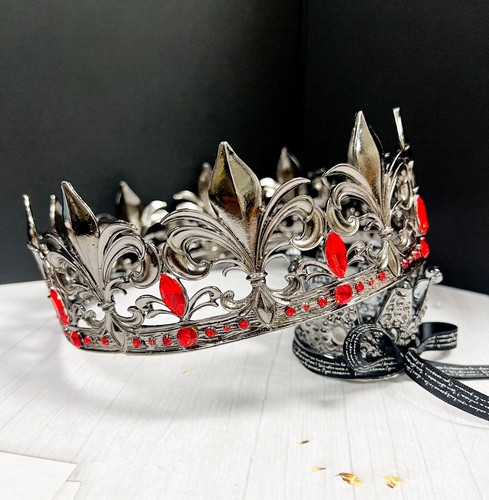 Fleur-de-lis King Crown, Royal Prince Headwear, Medieval Crown for Men - Picture 7 of 8