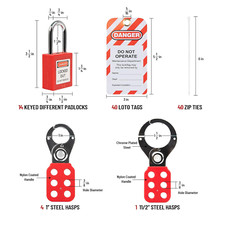 Lot De 100 étiquettes Lockout Tagout Rouges - Conforme OSHA, Pour Sécurité électrique