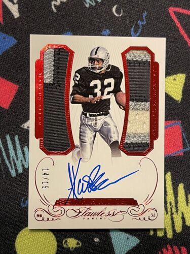 2015 Panini Flawless Marcus Allen Game Used Patch Auto /15