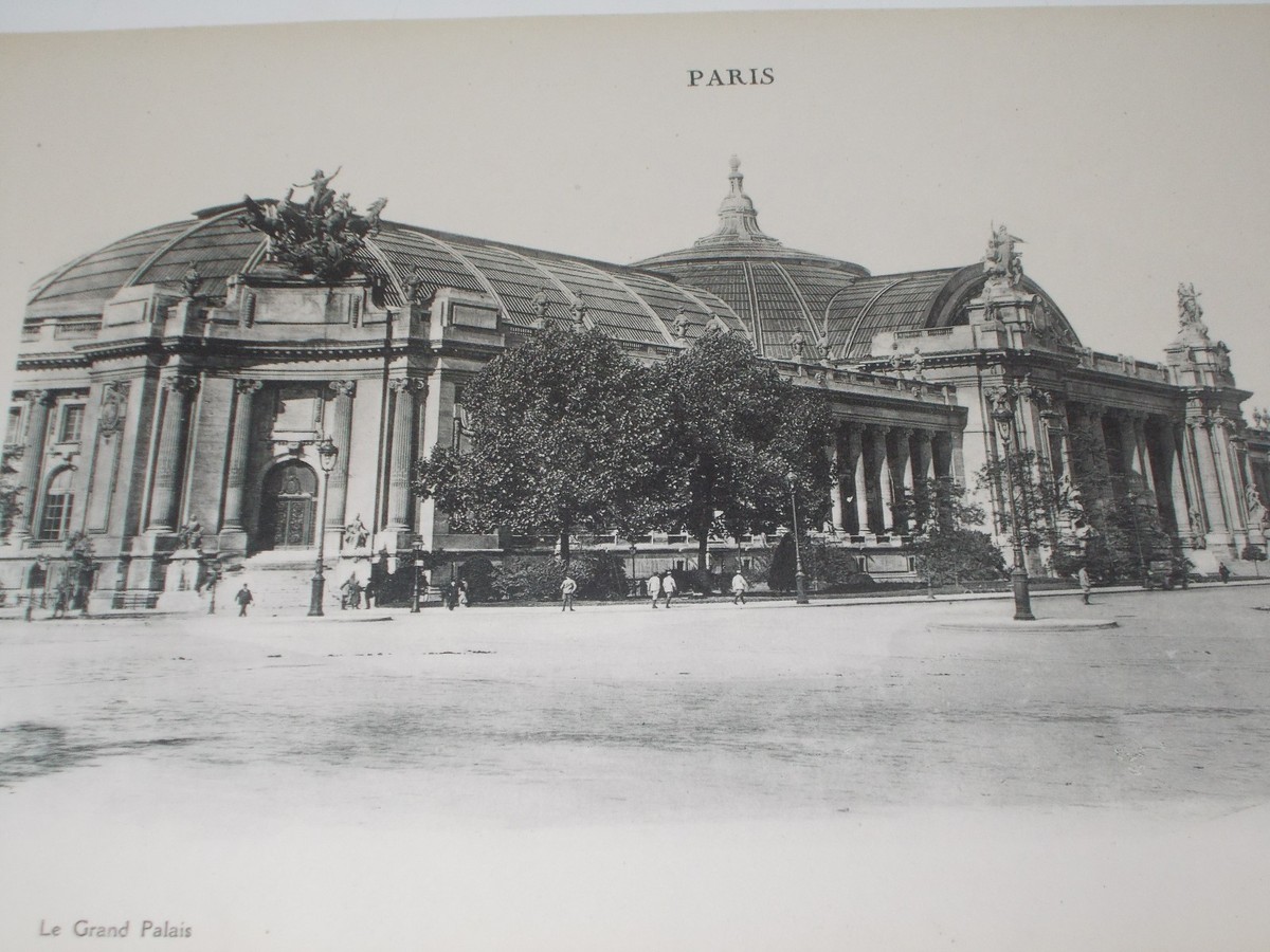 Rare Antique Original VTG Paris View Le Grand Palais Grand Palace