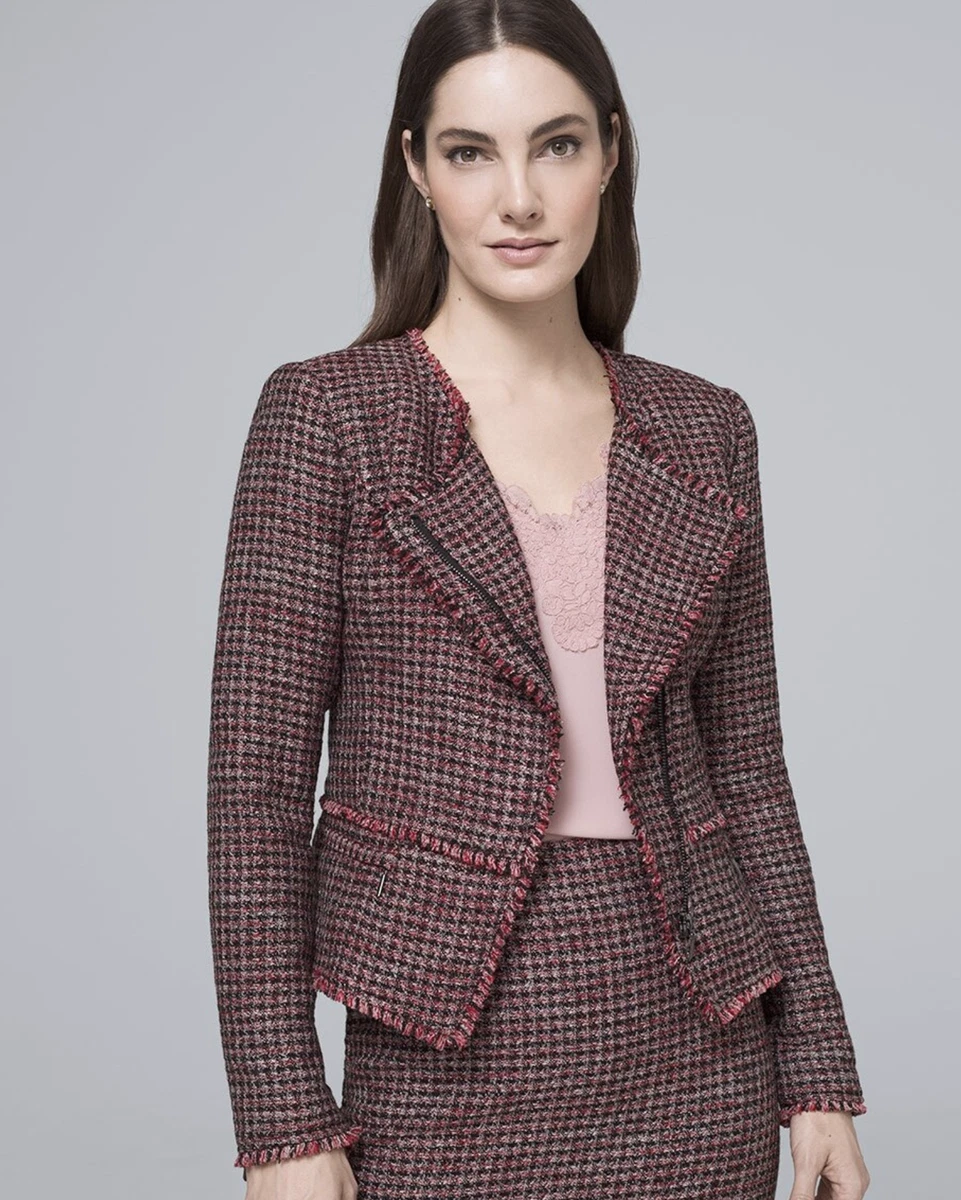 White house black cheap market tweed moto jacket