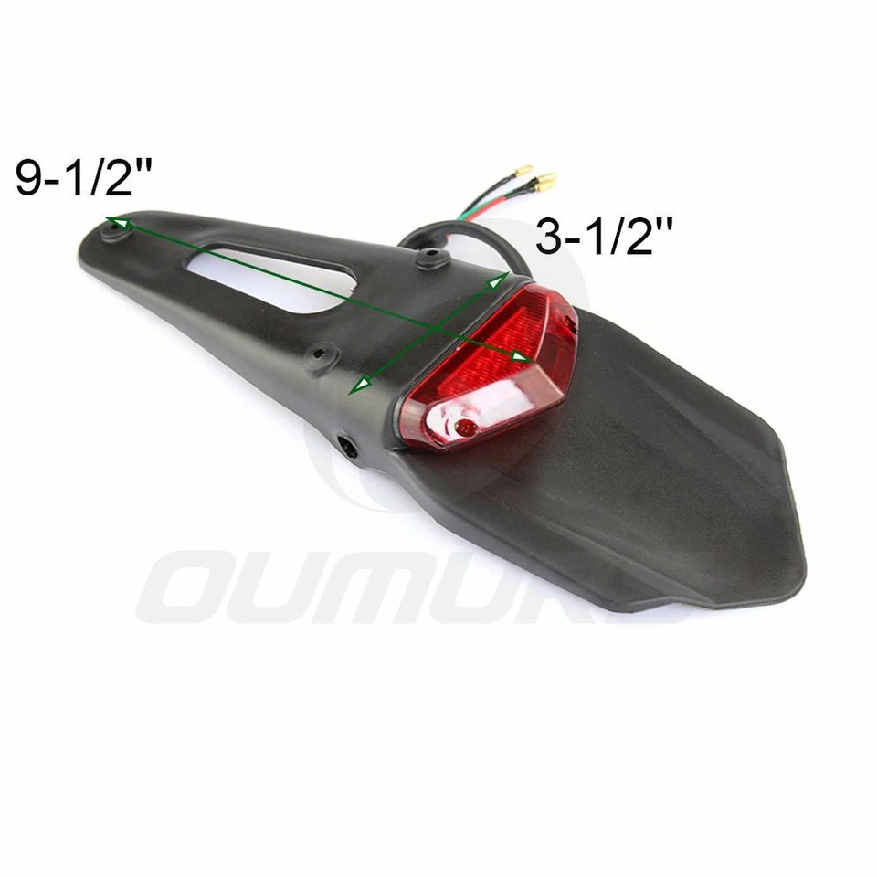 Universal Enduro Bike Rear LED Fender Brake Tail Light Turn Signal Dirt Off-road - Image 4 of 4