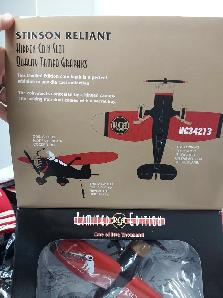 GearBox Stinson Reliant Limited Edition RCA Victor Coin Bank NIB - Image 3 of 4