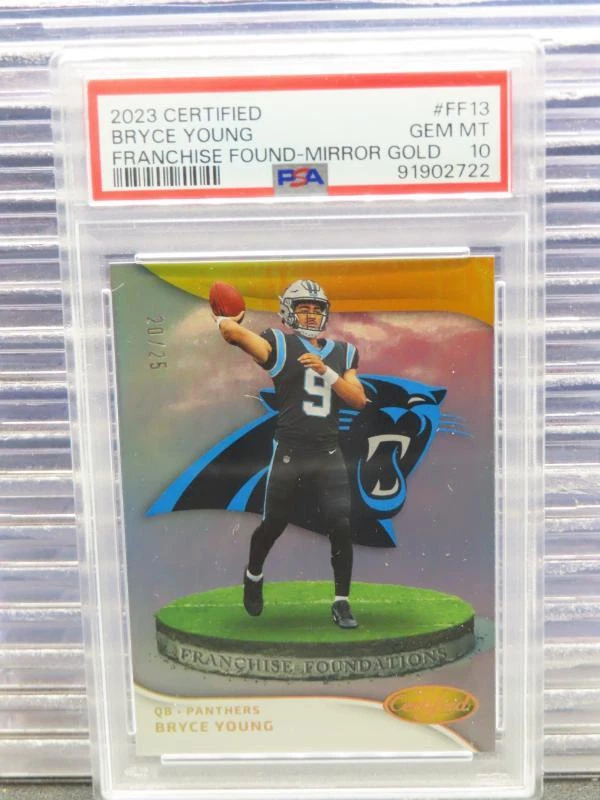 Bryce Young Panini Certified Franchise Foundations #FF13 Mirror Gold