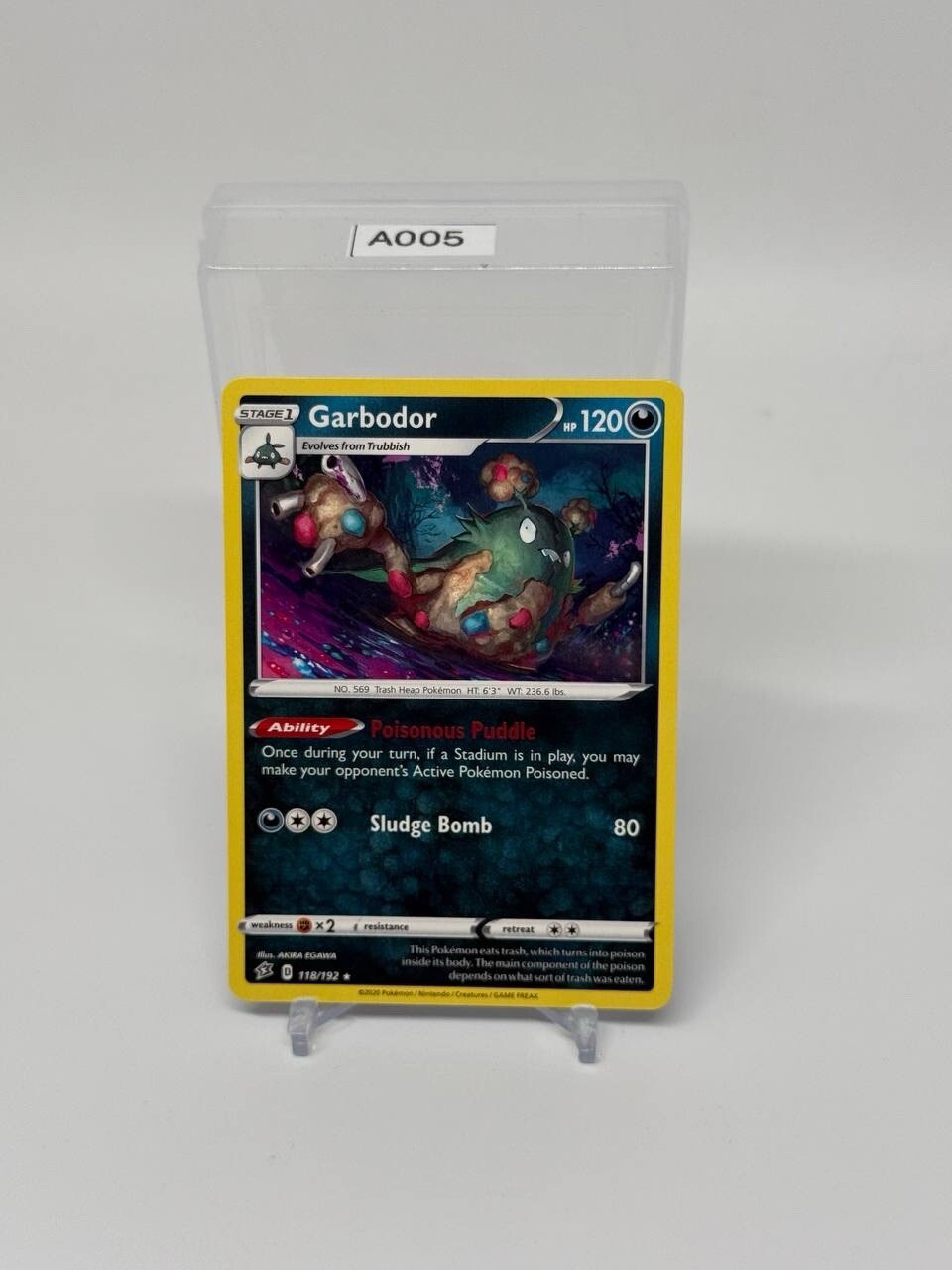Garbodor 118/192 Regular Rare Rebel Clash Pokemon Trading Card TCG 