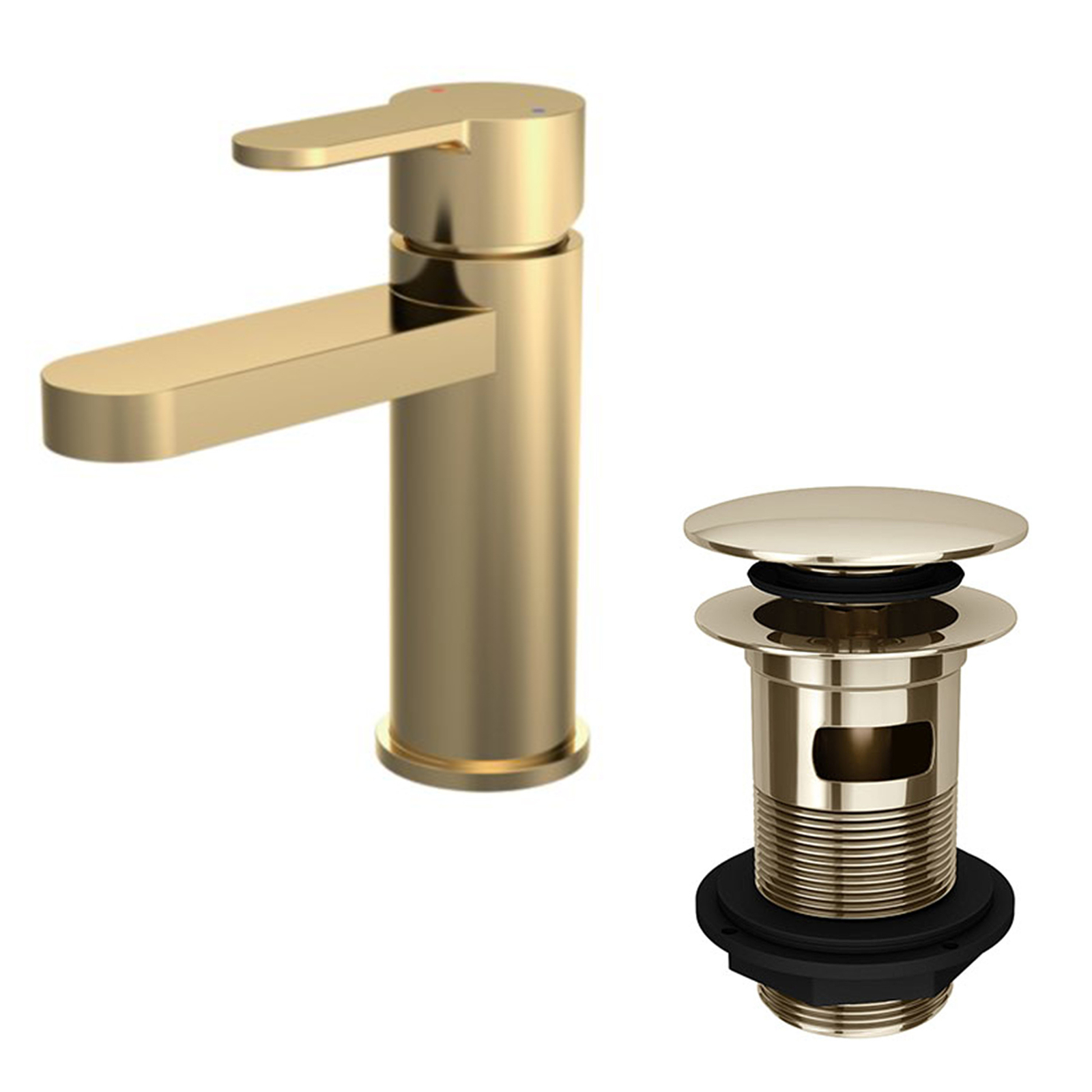 Bathroom Gold/Chrome/Black Sink Tap Brass Lever Mono Basin Mixer Tap+ ...