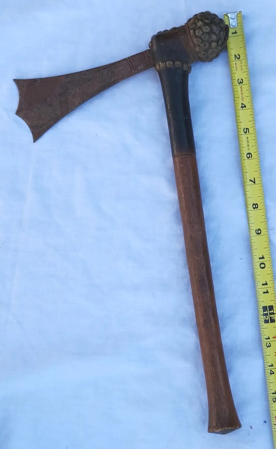 Rare Antique 19th Century African Tribal Studded Battle Axe eBay