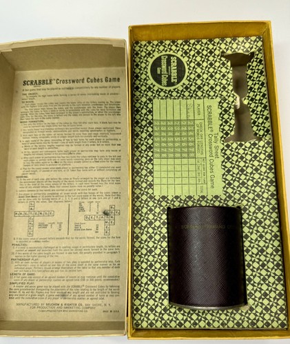 Vintage 1964 SCRABBLE Crossword Cubes Game - Selchow & Righter Co. - Picture 5 of 5